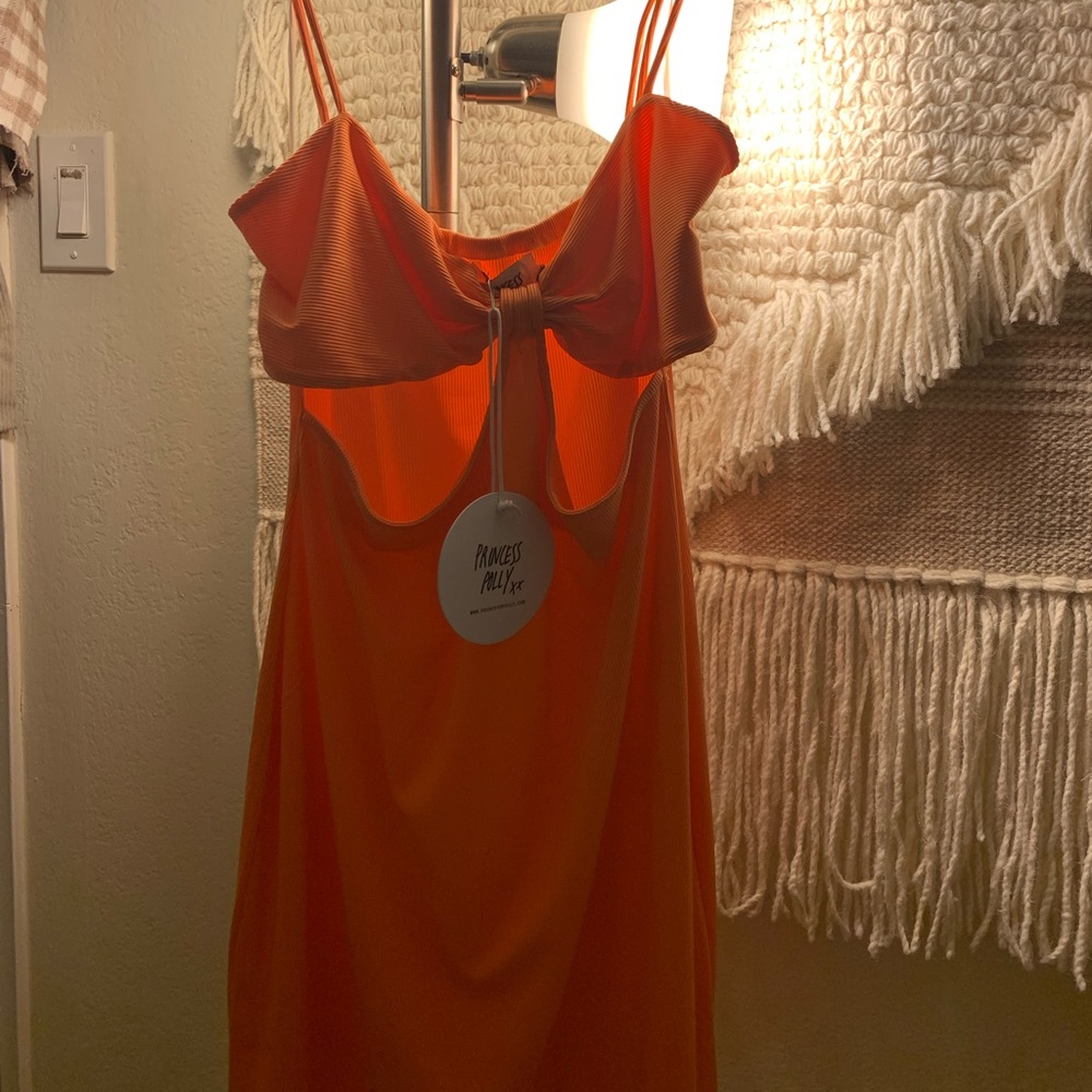 Orange Princess Polly Cutout Dress